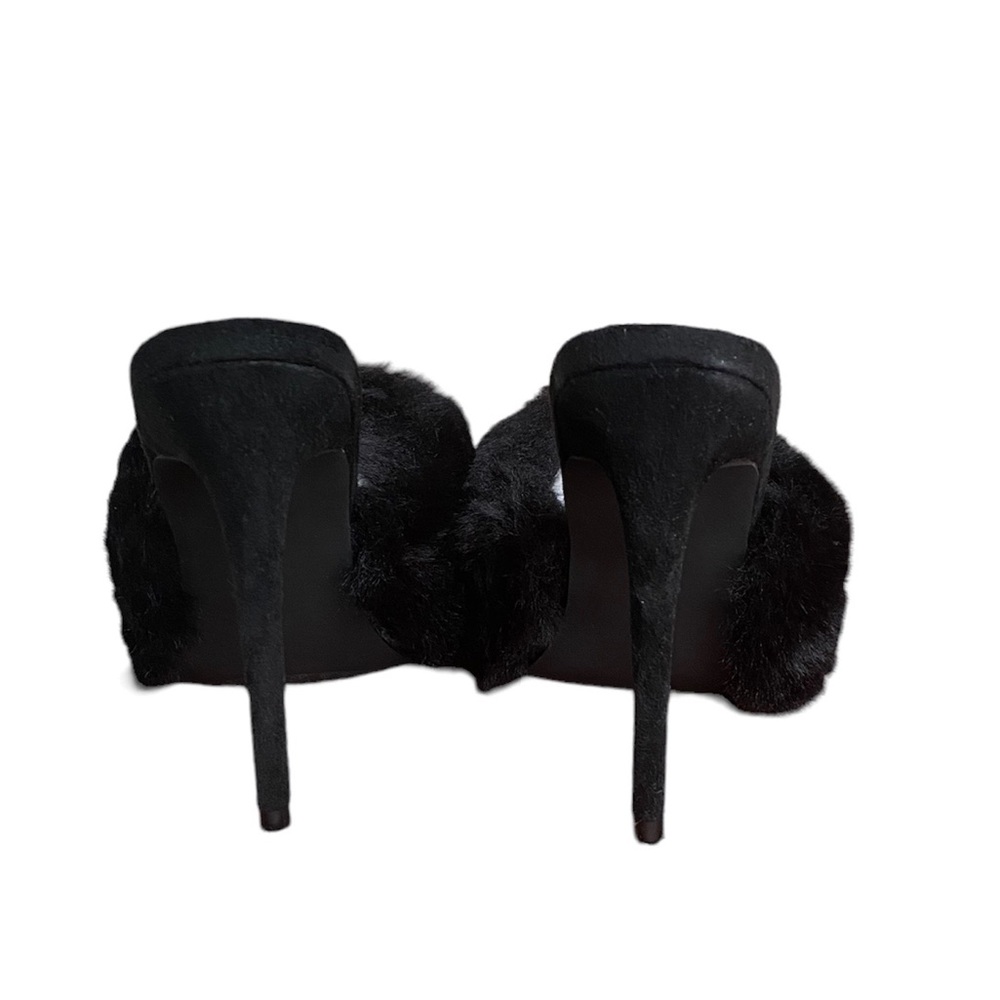 Furry Pointy Toe Heels - Picture 2 of 2